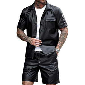 Chemises en cuir élégantes pour hommes, légères, en matière douce, confortables pour le bureau et les occasions décontractées. - Product Image 1