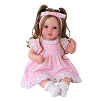 Poupée réaliste pour bébé fille Babeside 20" Dara, cheveux longs bruns bouclés, corps en vinyle souple et tissu, aspect réaliste, vente en gros d'usine personnalisée