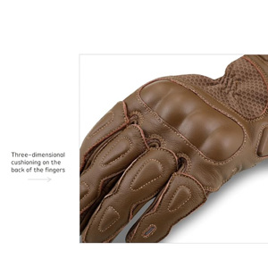 Gants de moto vintage en cuir marron pour hommes, avec protection des articulations rigides, pour le motocross et la moto - Product Image 5