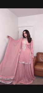 Conjunto Moderno de Salwar Kameez de 3 Piezas, Georgette Sintética Pesada de Secado Rápido, con Atractivos Bordados y Lentejuelas para Fiestas y Bodas - Product Image 5