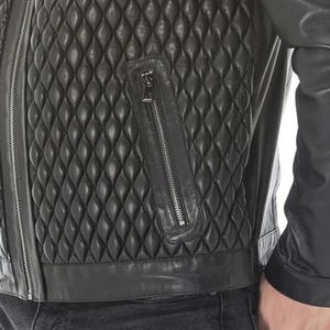 OEM Custom Made Genuine Cowhide <b>Leather</b> <b>Jacket</b> Handmade Motorcycle Black - Product Image 4