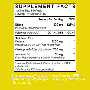 Cápsulas de Coenzima Q10 para la Salud Cardiovascular, Apoyo al Colesterol, Cápsulas de Levadura de Arroz Roja Liposomal de Marca Privada - Product Image 5