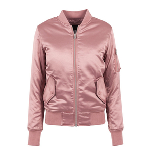Chaqueta de Hombre Bordada con Flores y Etiqueta Personalizada, Chaqueta Bomber de Seda y Satén, Chaquetas Bomber Unisex al por Mayor - Product Image 5