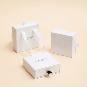 Boîte cadeau pour bijoux de mode, boîte à tiroir rigide rose avec fermeture magnétique, emballage haut de gamme pour collier, bague, boucles d'oreilles - Product Image 5