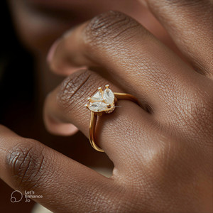 Anillo de Compromiso/Boda Vintage de Oro Amarillo de 14k con Diamante Cultivado en Laboratorio IGI/GIA, Unisex, Oro Blanco Fino, Ideal para Aniversarios y Fiestas - Product Image 3