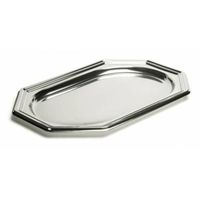 Plateau décoratif ovale moderne en acier inoxydable, plateau à bougies minimaliste en métal, plat de rangement pour articles divers, pour la décoration de la maison et de l'hôtel