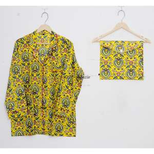 Conjunto de Pijamas de Lujo para Mujer, Diseño Nuevo, 100% Algodón, Suave, Estampado Floral, Cintura Elástica, Largo Completo, Ropa de Dormir Transpirable - Product Image 2