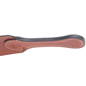 Pagaie en cuir avec long manche, design cousu marron, taille et couleur personnalisables, multifonction pour un contrôle précis - Product Image 1