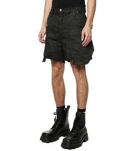 Pantalones Cortos Cargo de Mezclilla Negros Personalizados para Hombre, Estilo Urbano, Desgastados, con Múltiples Bolsillos, Casuales, de Verano, a la Moda - Product Image 4