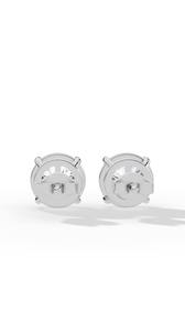 Fournisseur en gros de boucles d'oreilles clous solitaires à quatre griffes en diamant de laboratoire taille ronde monumentale, en argent, bijoux fins de luxe - Product Image 2