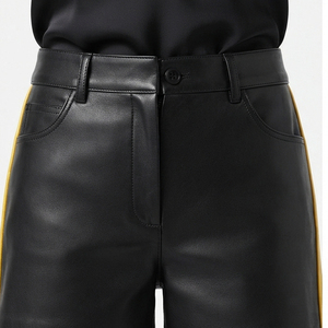Shorts de Cuero para Mujer de Alta Calidad, Diseño Personalizado, Shorts de Cuero Femeninos con Bolsillos - Product Image 2