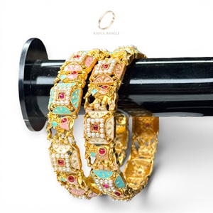 Premium Ethnic Elephant <b>Kada</b> Bracelet Gold Plated Bangles Indian Jewelry Trendy Fashion Jewellery Wedding Wear Wholesale Price - Product Image 3