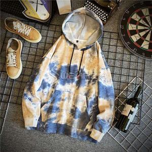 Multi couleurs haute qualité casual women tie dye hoodies avec cordon de serrage hoodie 100% coton hoodie oversize pullover hoodie - Product Image 2