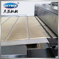 Automatische nieuwe biscuit-extruderinglijn voor stick-vormige producten, zoals chocolade gevulde Pocky's en pretzels.