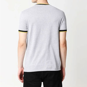 เสื้อยืดสำหรับผู้ชายระบายอากาศได้ทันสมัยเสื้อยืดผู้ชายทรงพอดีตัวเสื้อยืดผ้าคอตตอนเนื้อนุ่มผสม - Product Image 3