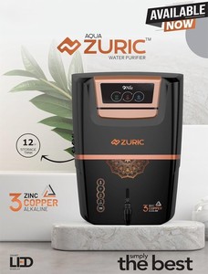 Purificateur d'eau alcaline ZURIC BLACK RO en cuivre et zinc avec affichage numérique, réservoir de 12 litres, technologie alcaline cuivre-zinc - Product Image 2