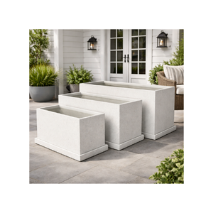 Macetas de Jardín Rectangulares Ligeras y Duraderas de Fibra de Vidrio para Interiores/Exteriores a Buen Precio - Product Image 1