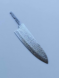 Couteau de cuisine industriel en acier Damas SHARP POINT TRADES, lame droite de 8 pouces, épaisseur 0,5 mm, manche en bois, biseau 2 - Product Image 4