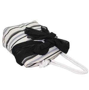 Bolso de Playa con Estampado Completo en Dos Colores, Asa de Cuerda Trenzada, Diseño Destin, Sarong, Logotipo Personalizado, Tela de Yute Laminada en PP, a la Moda - Product Image 4