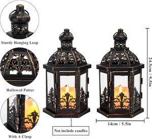 Lanterne en métal contemporaine pour bougies, idéale pour la maison, le jardin, la terrasse, les mariages, la décoration de table, vente en gros, éclairage décoratif - Product Image 4
