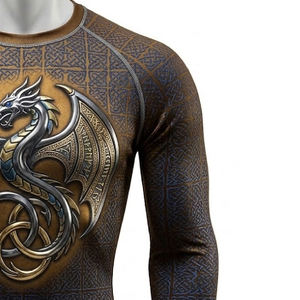 Fabricante Mayorista de Rashguards Unisex para MMA, BJJ y Grappling, Sublimados, Transpirables, Antibacterianos y de Secado Rápido, Manga Corta - Product Image 3