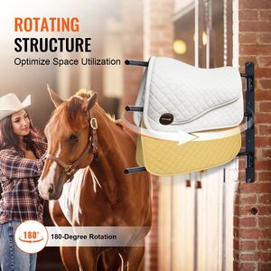 Porta Selle da Parete a Tre Livelli 30.9 X 29.9 X 5.5, Supporto Salvaspazio per Selle da Cavallo, Accessorio per Stalla - Product Image 3