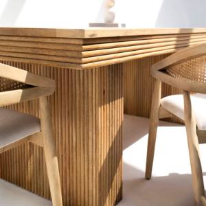 Table à manger Vandana Zentrix en bois de mangue avec design contemporain massif fait main - Product Image 5