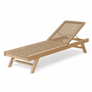 ลดราคาพิเศษ เฟอร์นิเจอร์สวนลานบ้าน เก้าอี้อาบแดดเชือกถัก เตียงอาบแดดกลางแจ้ง เก้าอี้อาบแดดโรงแรม สำหรับริมสระน้ำ - Product Image 1