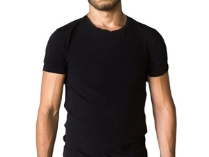T-shirt Homme Personnalisé Respirant Écologique Anti-boulochage 100% Coton Coloré Haute Qualité Premium Épaules Tombantes - Product Image 5