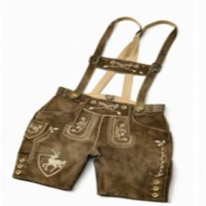 Lederhosen Bávaro de Cuero de Cabra Genuino, Talla Grande, Hasta la Rodilla, Tejido Antiarrugas - Product Image 5