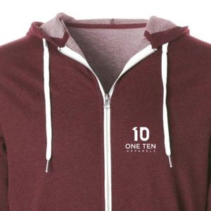 Wholesale Unisex French Terry <b>Zip</b> Hoodie Soft Comfortable Full <b>Zip</b> <b>Hooded</b> Sweatshirt with Ribbed Cuffs for Daily Wear - Product Image 3