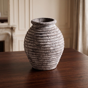 Rustic Textured <b>Ceramic</b> Pottery <b>Vase</b> Handmade Terracotta Tabletop <b>Vase</b> for Home Decoration - Product Image 3