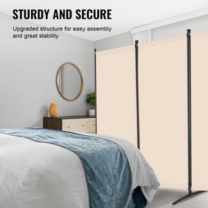 Divisorio Pieghevole a 4 Pannelli - Schermo Portatile per Privacy dal Design Semplice, Separatore Autoportante per Ambienti - Product Image 4