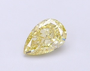 Excellente Pierre Précieuse Diamant Polonais 0,57 Carat Jaune Vif Fantaisie Taille Poire Pureté VS1 Cultivée en Laboratoire Pierre Brute Brillante Bijoux Fins - Product Image 1