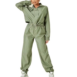 High Quality Solid <b>Women</b> <b>Windbreaker</b> Set Casual 2-Piece Breathable Eco-Friendly Polyester/Nylon Reasonable Price - Product Image 1