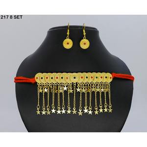 Gold Plated Brass Islamic Religious Jewelry Set for Women-Classic Stylish Design Engagement <b>Wedding</b> Eid Imitation Jewelry Sets - Product Image 3