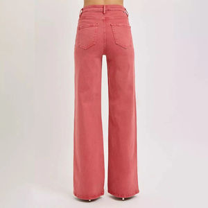 Jeans clásicos de corte holgado y lavado sencillo para mujer, pantalones casuales de mezclilla sexys estilo streetwear, ajuste holgado con logo personalizado - Product Image 4