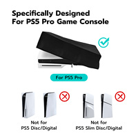 Funda Protectora de Tela de Nailon Oxford con Recorte para Consolas de Juegos PS5 Pro, Funda Protectora Horizontal Negra