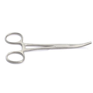 Precise Kelly Hemostat Forceps Locking Tweezers Clamp Silver 5.5 Straight and Curved Stainless Steel By <b>Blush</b> Surgical - Product Image 3
