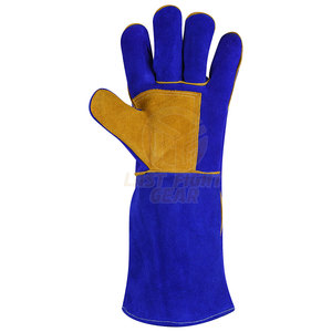 High Quality Heat Resistant Leather Made Welding <b>Gloves</b> Pakistan Made Wholesale Welding <b>Gloves</b> - Product Image 2