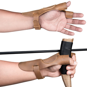 Guante de tiro con arco de ajuste universal para arco recurvo, protector de mano de seguridad para entrenamiento, previene la fricción del hilo durante largas sesiones de práctica - Product Image 3