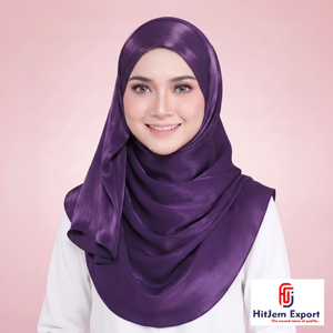 Custom Square Zimmy Choo Plain Hijab Solid Color Peach Skin Friendly <b>Silk</b> Feel <b>Head</b> <b>Wrap</b> OEM ODM Textile Manufacturer - Product Image 4