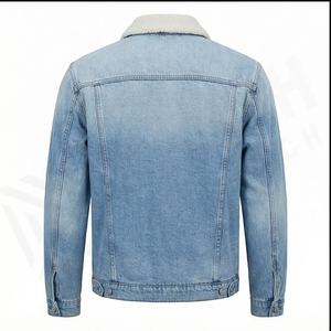 Vente chaude hommes hiver Denim veste confortable en plein air ville vêtements de Ski avec solide couleur personnalisée toile tissu bas quantité minimale de commande - Product Image 3