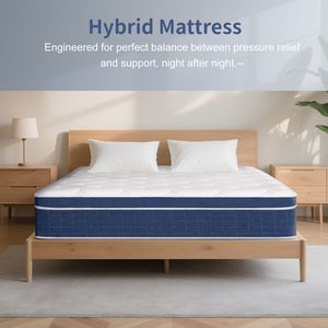 Materasso Ibrido Queen Size 12 Pollici in Memory Foam con Molle Insacchettate, Supporto Medio-Rigido, Isolamento del Movimento, Caratteristica Ortopedica - Product Image 4
