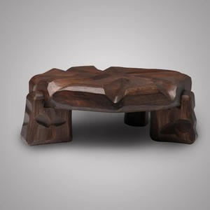 Plateau décoratif en bois fait main, design le plus récent, motif végétal, style rustique, forme irrégulière, emballage individuel - Product Image 4