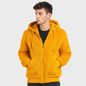 Blousons Sherpa pour Hommes OEM à Fermeture Éclair, Blouson Teddy Oversize en Polaire Sherpa Zippé pour Hommes, Manteau d'Extérieur en Polaire Sherpa pour Hommes - Product Image 4