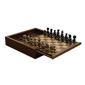 Juego de Ajedrez de Madera Maciza Hecho a Mano de Primera Calidad - Juego de Mesa de Madera de Estilo Antiguo con Compartimento de Almacenamiento, Juego de Ajedrez para Regalo Corporativo - Product Image 6