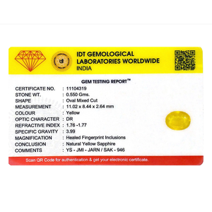 Handcrafted 2.75 Carat Yellow Sapphire Loose Gemstone Oval Emerald Cut Calibrated for Fine Jewelry - Product Image 4