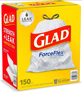 ถุงขยะ Glad ForceFlex MaxStrength สำหรับครัว ขนาดใหญ่ 13 แกลลอน 34 ใบ (บรรจุภัณฑ์อาจแตกต่างกันไป) - Product Image 2