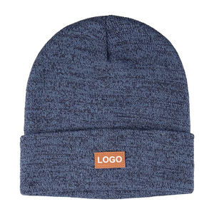 High Quality Warm <b>Winter</b> <b>Caps</b> Solid Color Thickened Knit Hat Knitted Custom Beanies <b>Caps</b> for Men and Women - Product Image 2
